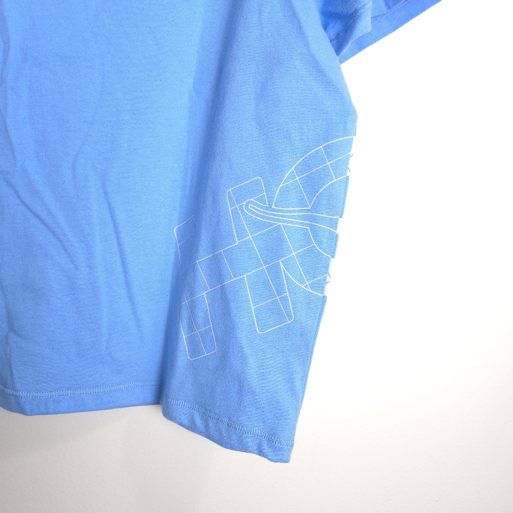 HOKA ONE ONE Blue Cropped Running Workout Gym Tee L - Picture 8 of 11